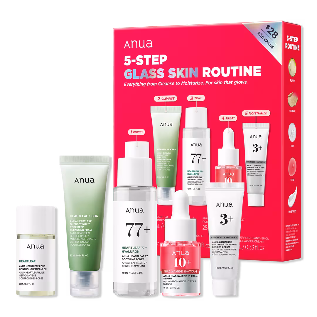 ANUA  5-Step Glass Skin Routine Set