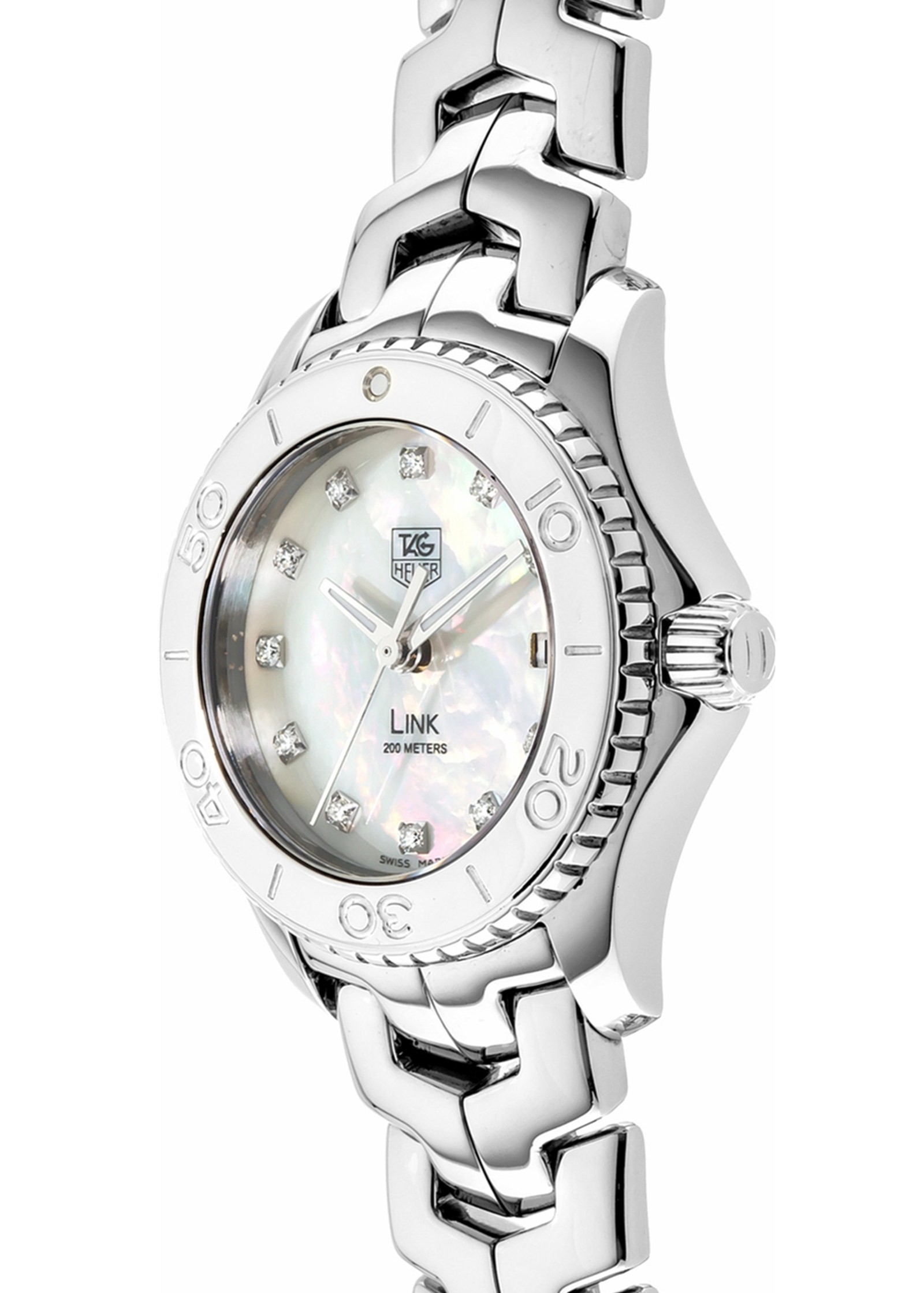 Replica Tag Heuer Link Mother Pearl White Dial Diamonds WJ1319.BA0572 27MM