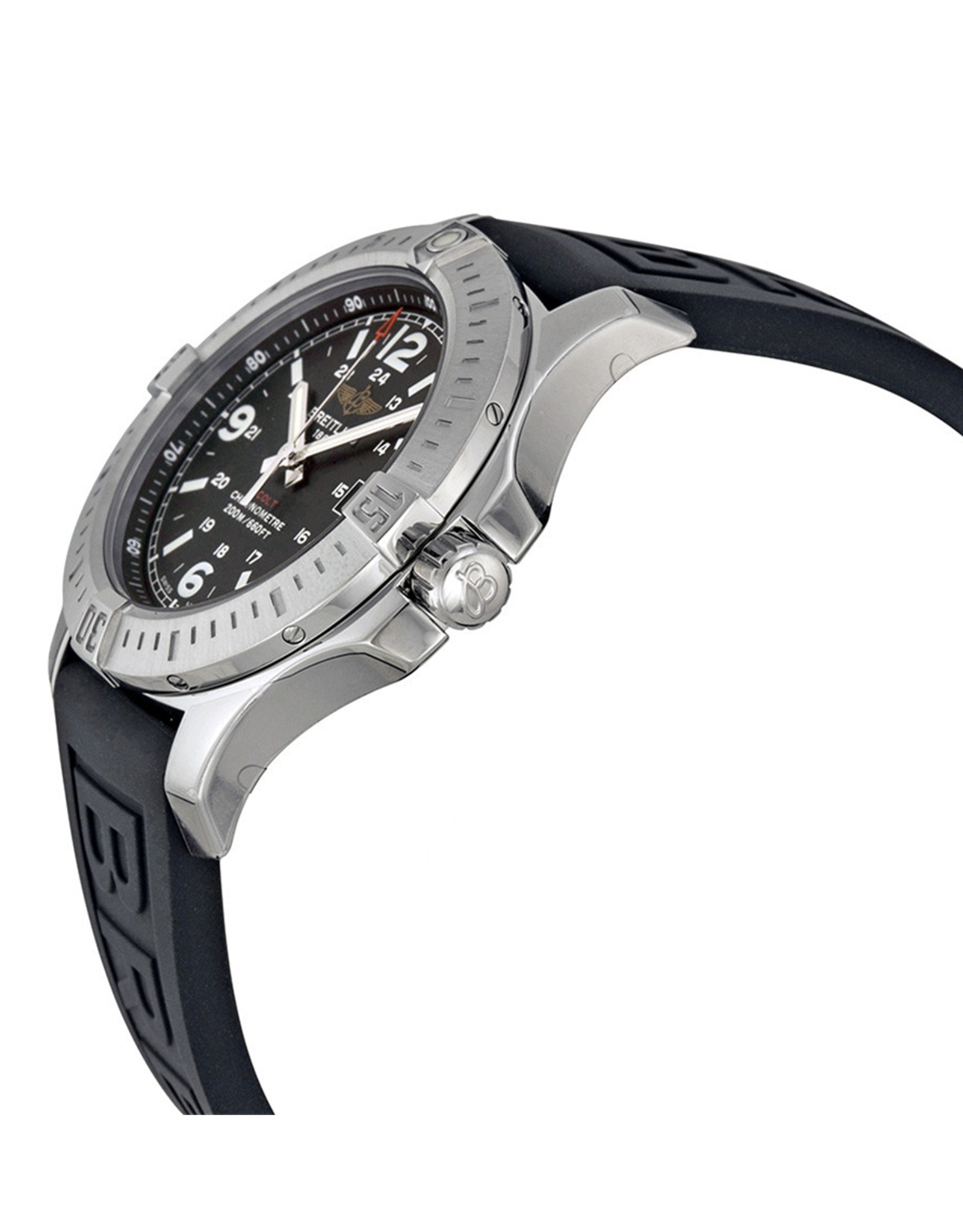 Replica Breitling Colt Black Dial Rubber Strap A7438811 BD45BKPD3