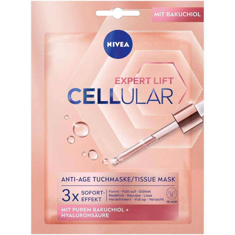 NIVEA Hyaluron Cellular Filler Stoffmaske – 10 Minuten
