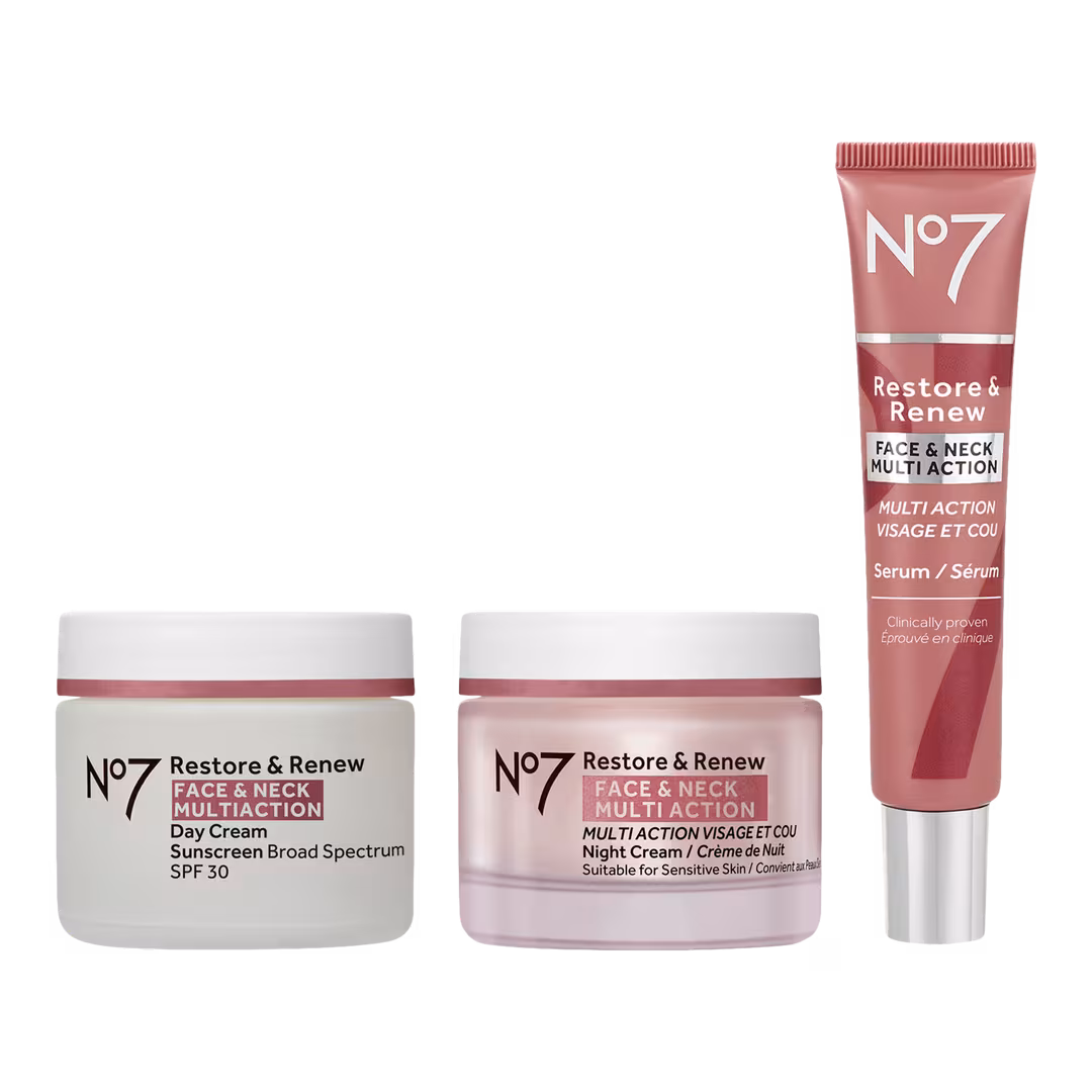 No7  Restore & Renew Multi Action Face & Neck Skincare System