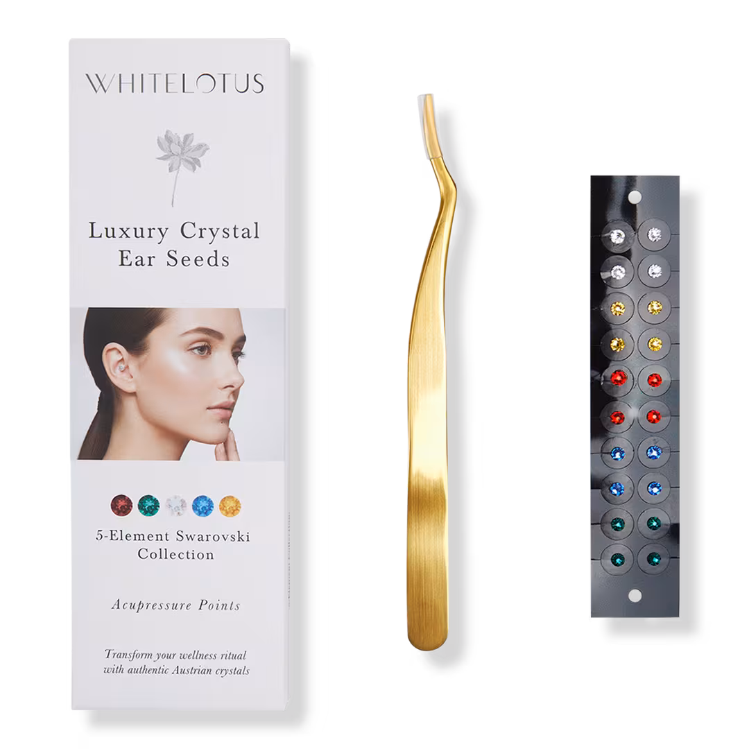 White Lotus Beauty  Luxury Crystal Ear Seeds