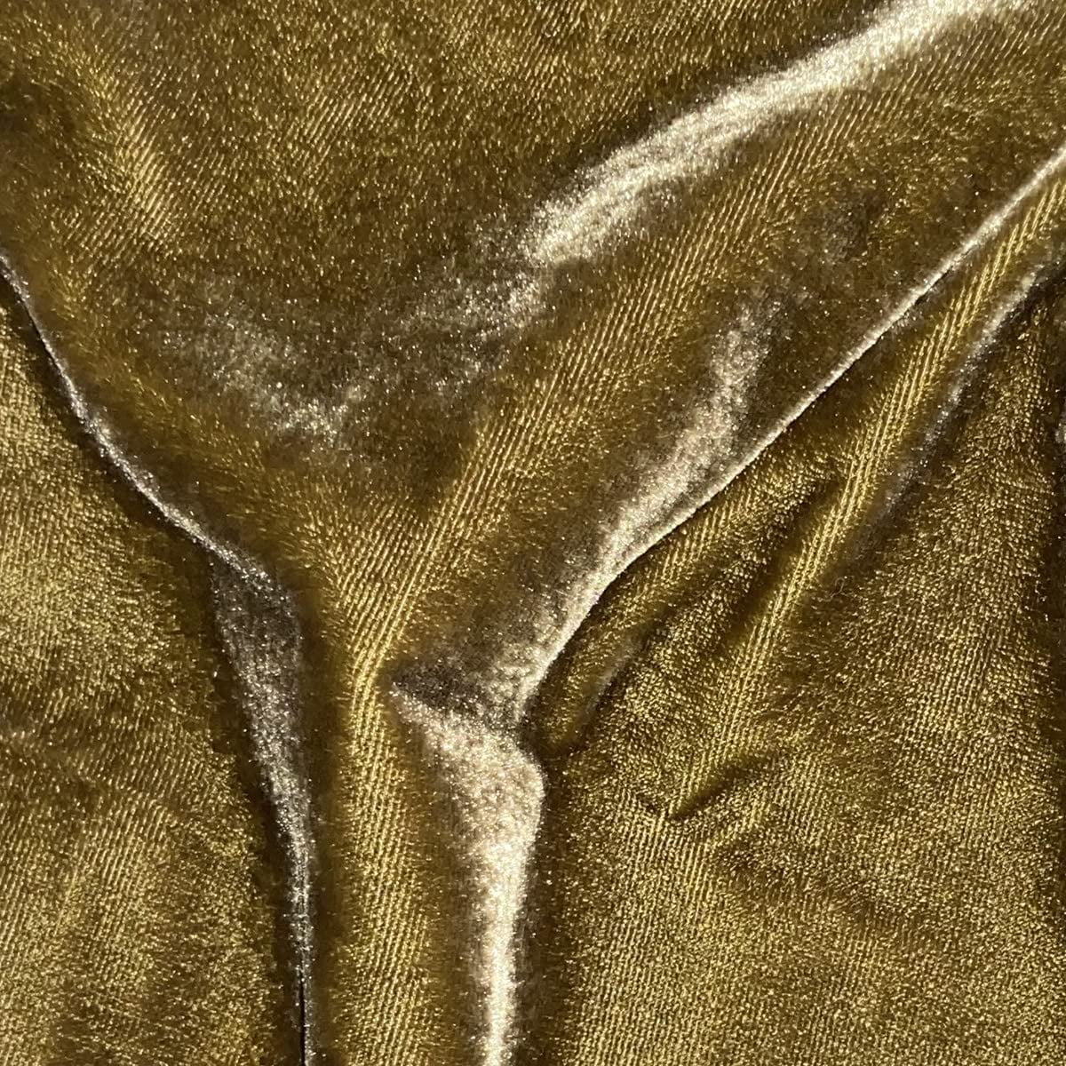 HiEnd Accents Stella Faux Silk Velvet Flanged Euro Sham Pillow Cover, 27x27 inch, Green Ochre, Romantic Western Modern Traditional Style Luxury Bedding