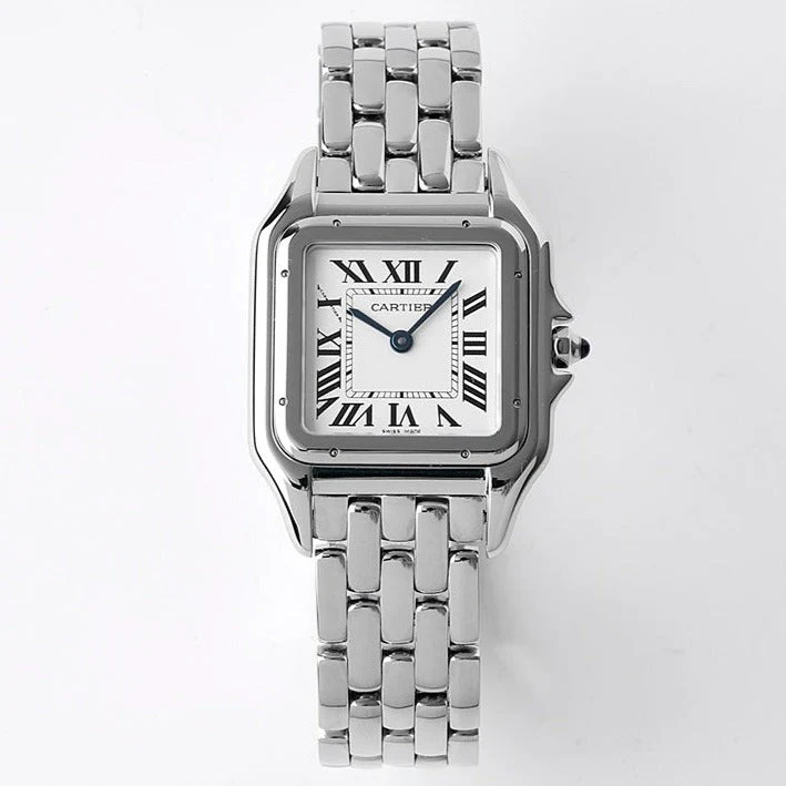 Cartier Watch PANTHERE 27MM SILVER CASE WHITE DIAL