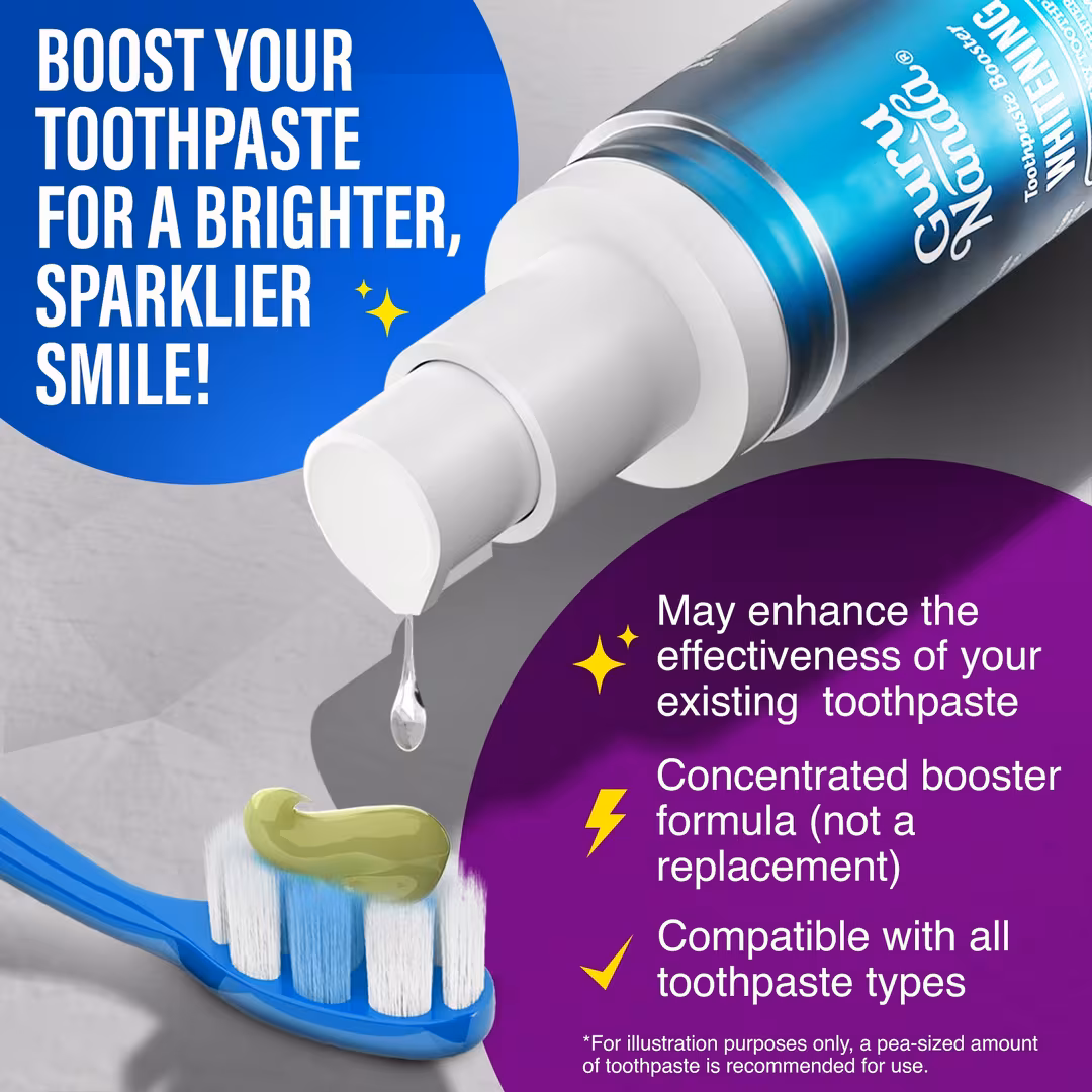 GuruNanda  Whitening Toothpaste Booster with Enzymes & Peroxide