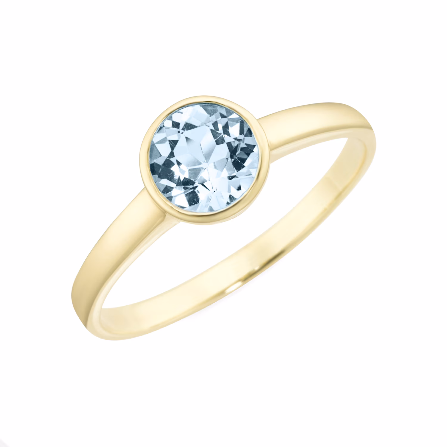 Ring mit Blautopas, Gold 375