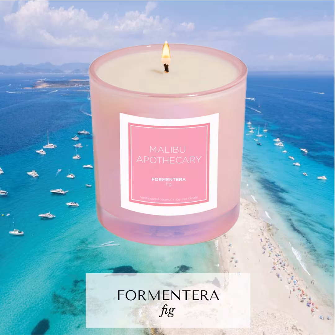 Malibu Apothecary  Iridescent Pink Candle