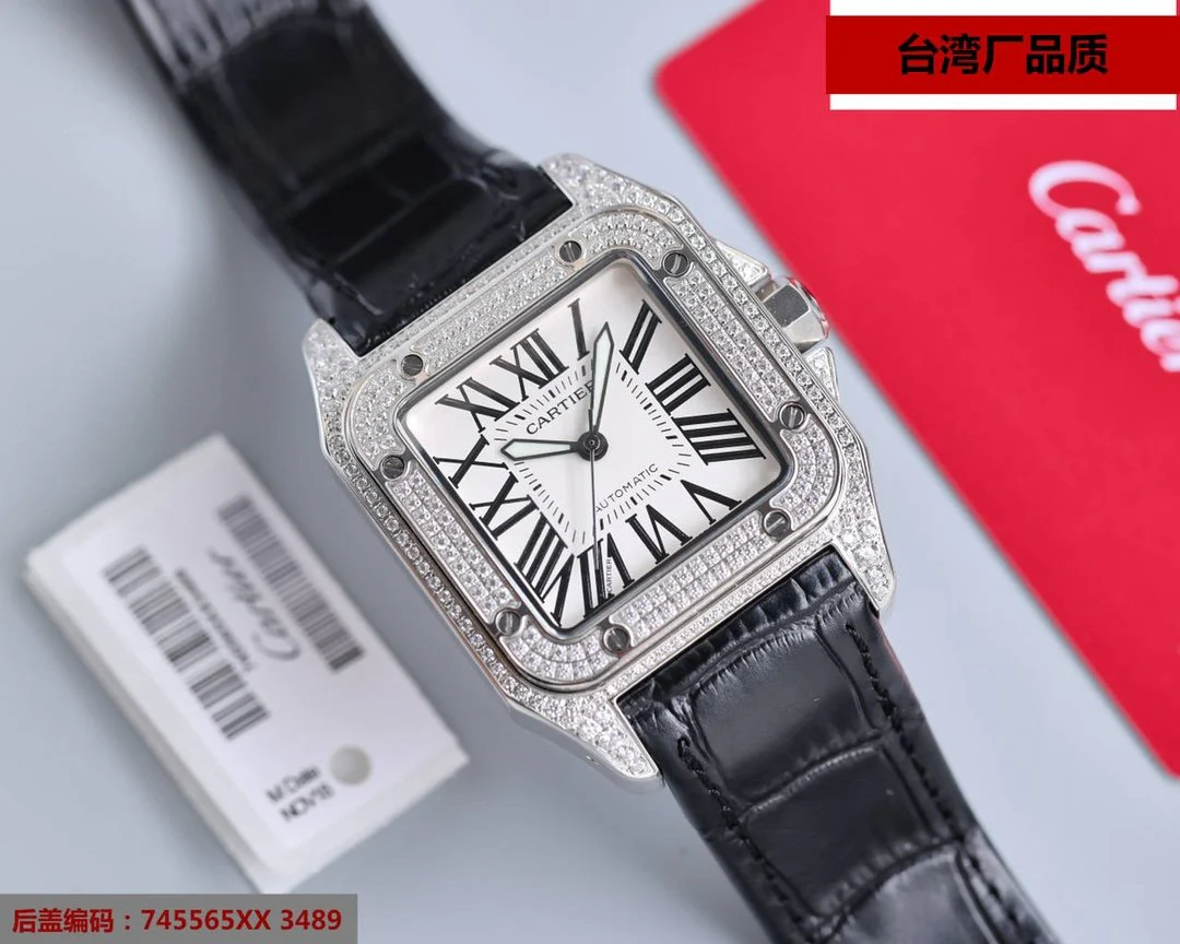Cartier Watch SANTOS 100XL 42MM DIAMOND STEEL CASE