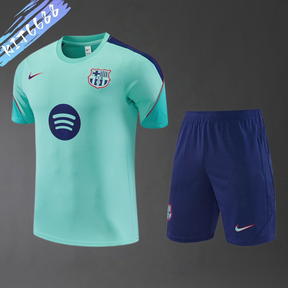 2026/2027 Barcelona Short sleevedtraining clothes (Adult Kids Kit)