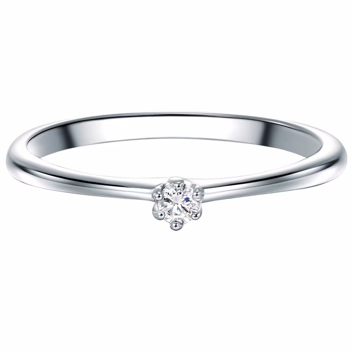 Ring aus Sterling Silber in silber mit Zirkonia