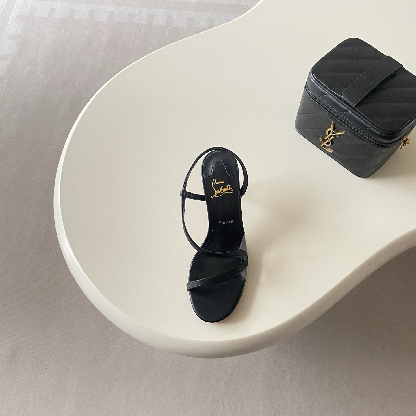 Christian Louboutin Minimalist Leather Slingback Sandals