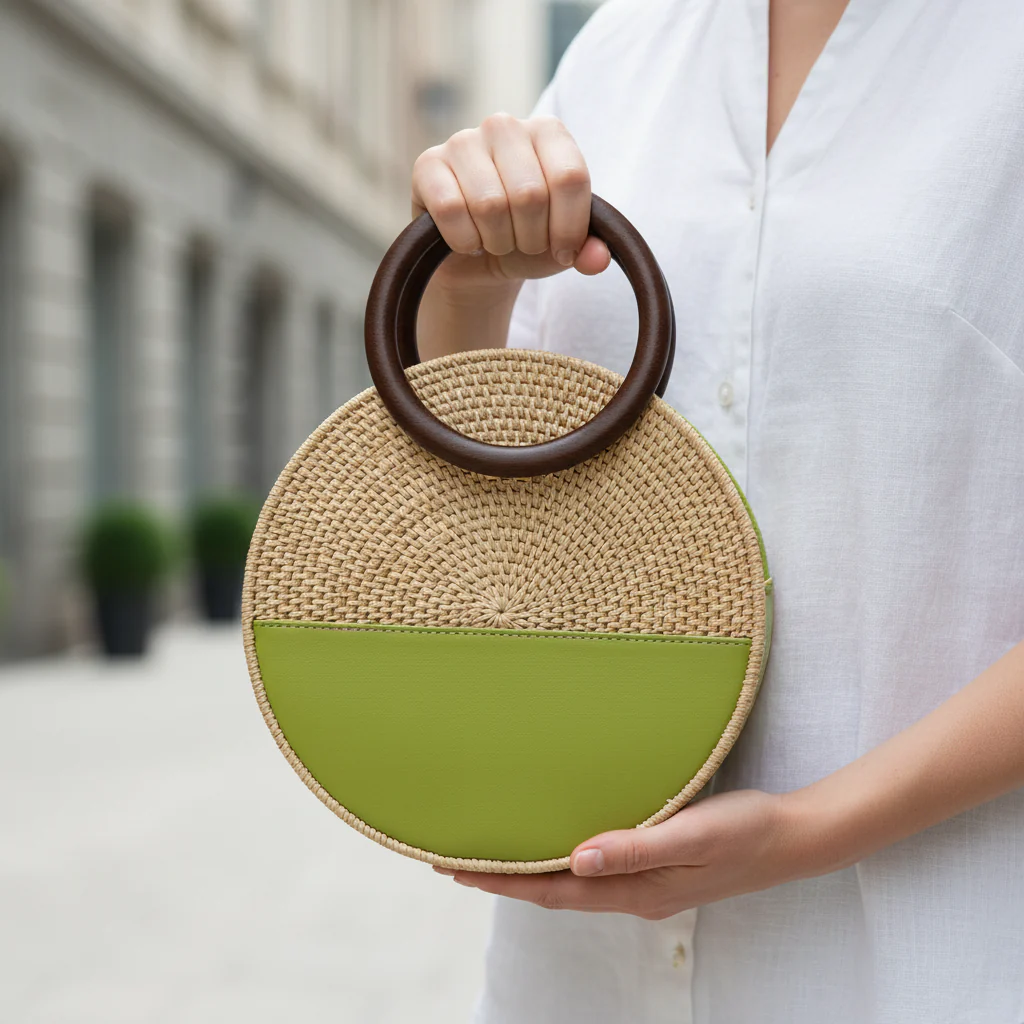 Round Color Block Bag