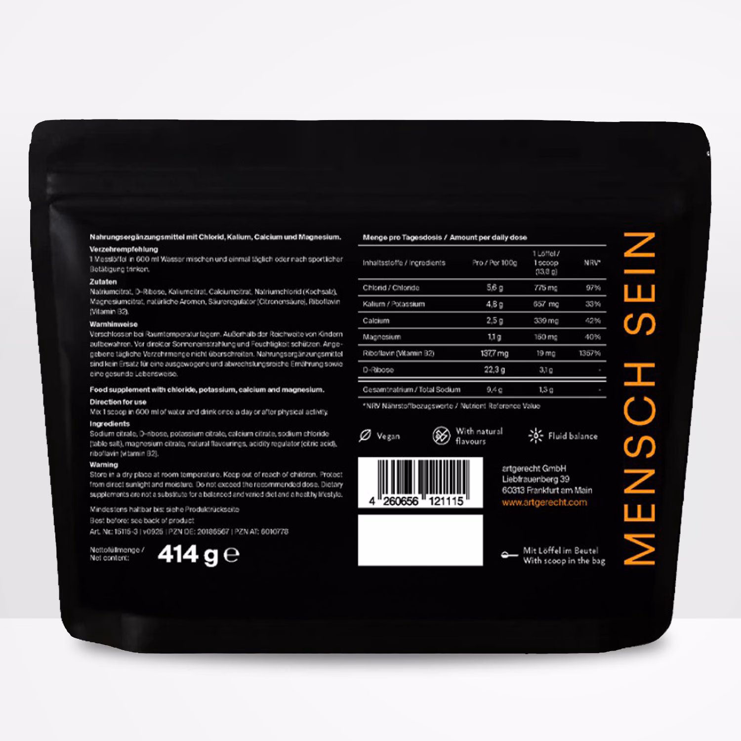ELEKTROLYTE PULVER Plus Orange - Mineralstoffmischung für den Elektrolythaushalt