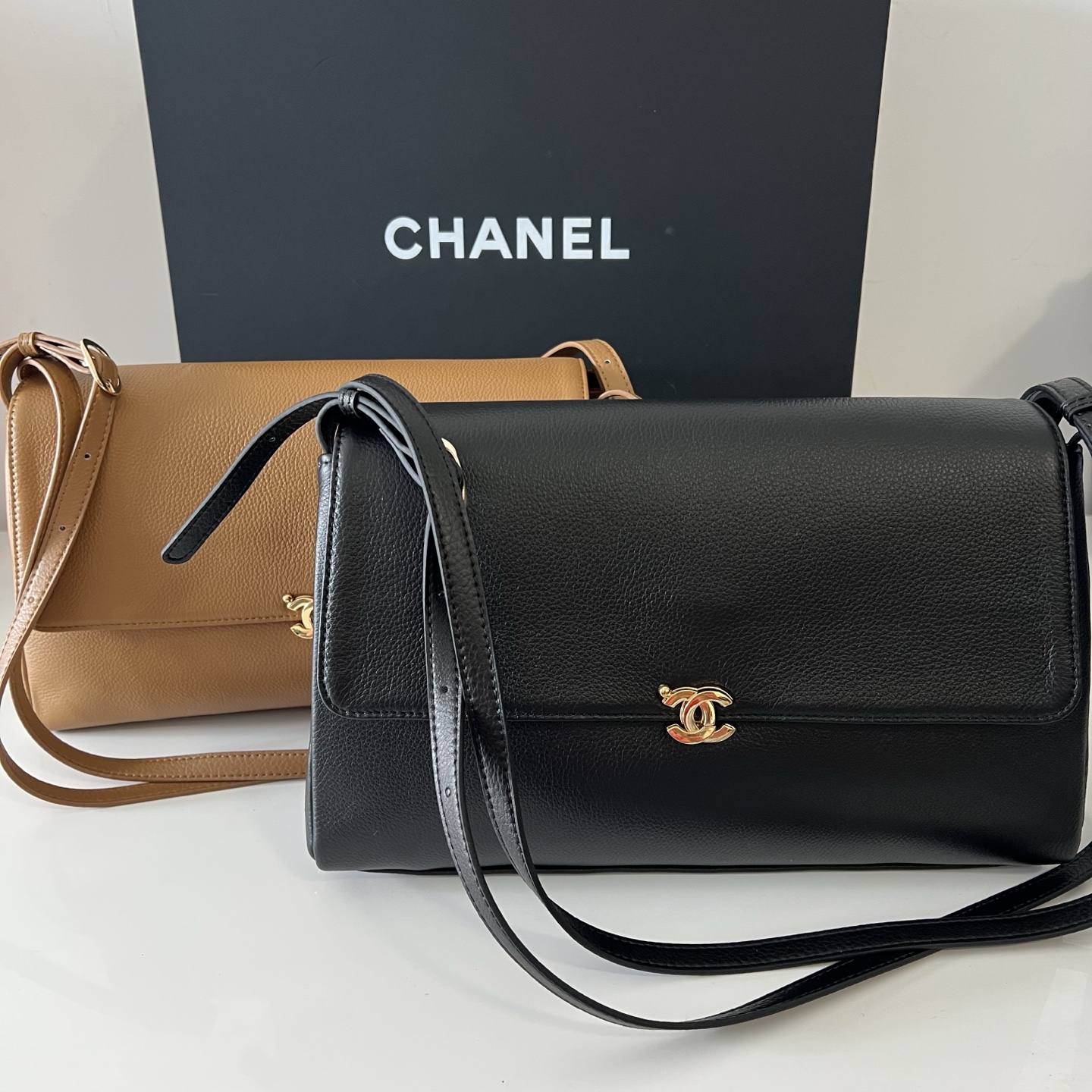 Chanel Style Caviar Leather Large Flap Bag