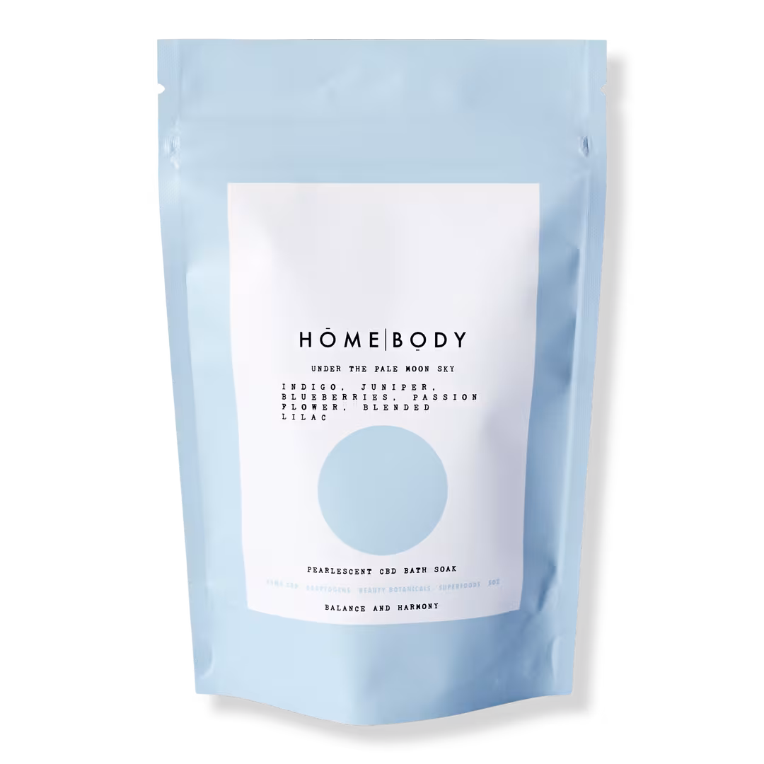 Homebody  Under the Pale Moon Sky Pearlescent CBD Bath Bomb Soak