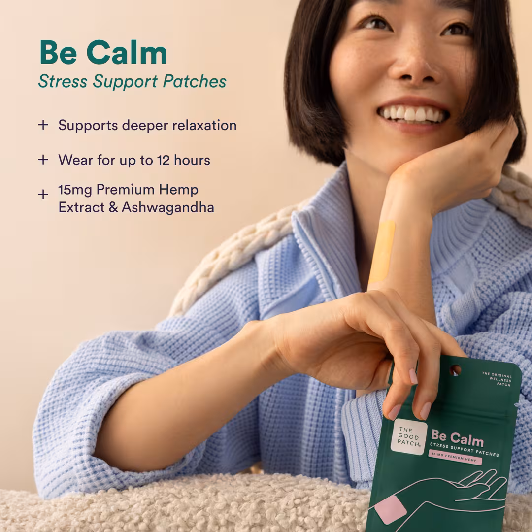 The Good Patch  Be Calm Stress Support Patches with Hemp & Ashwagandha