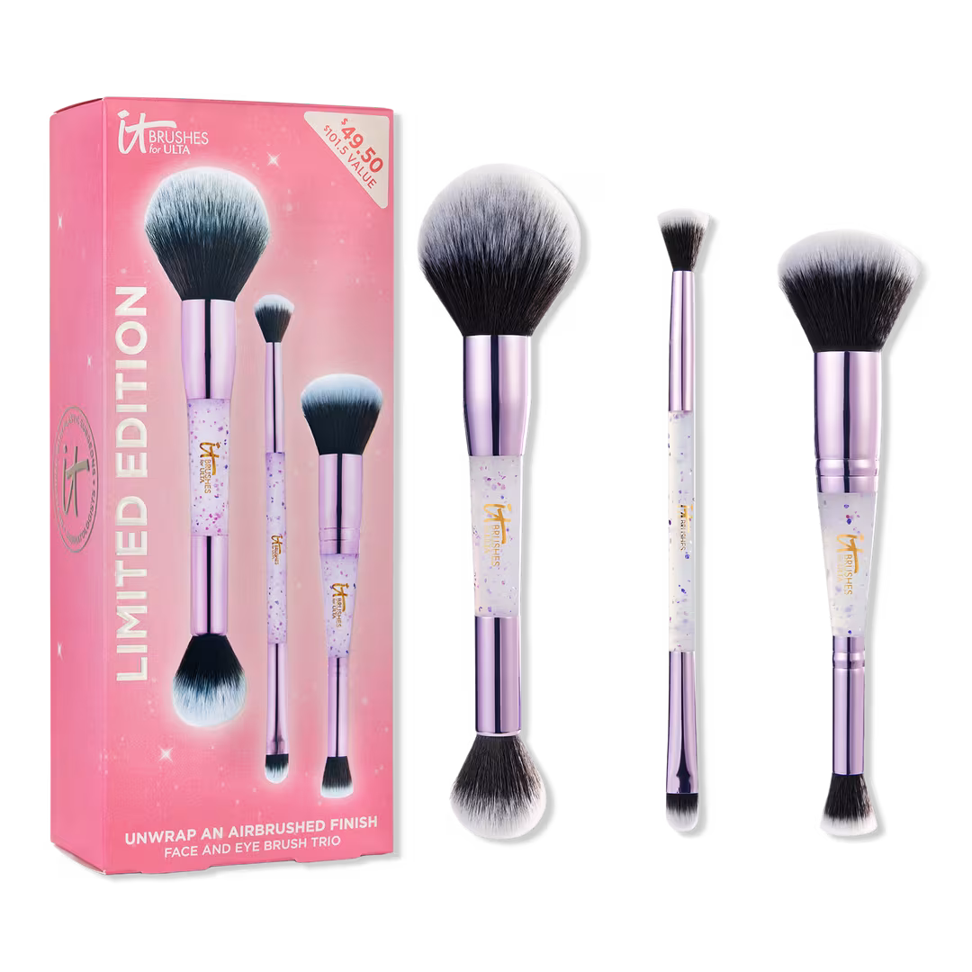 IT Brushes For ULTA  Airbrush Limited Edition Dual-Ended Face & Eye Brush Trio