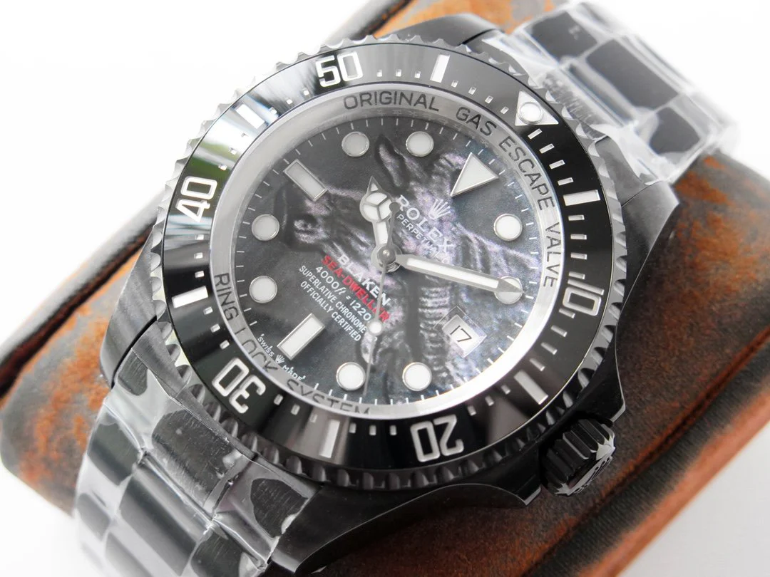 Rolex Watch SEA-DWELLER DEEPSEA 44MM  BLACK CUSTOM BUFFALO DIAL
