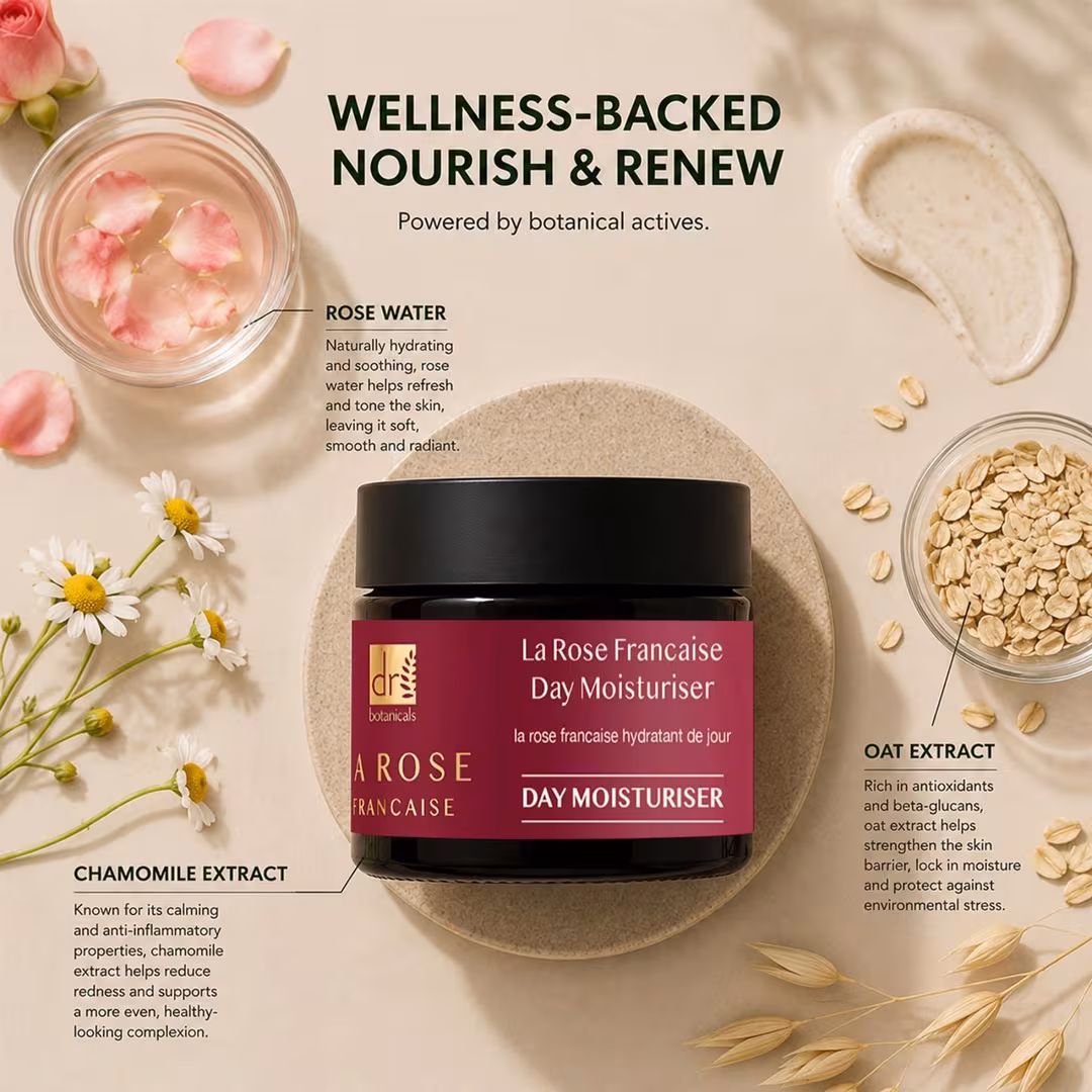 Dr Botanicals  La Rose Francaise Anti-Aging Day Moisturiser
