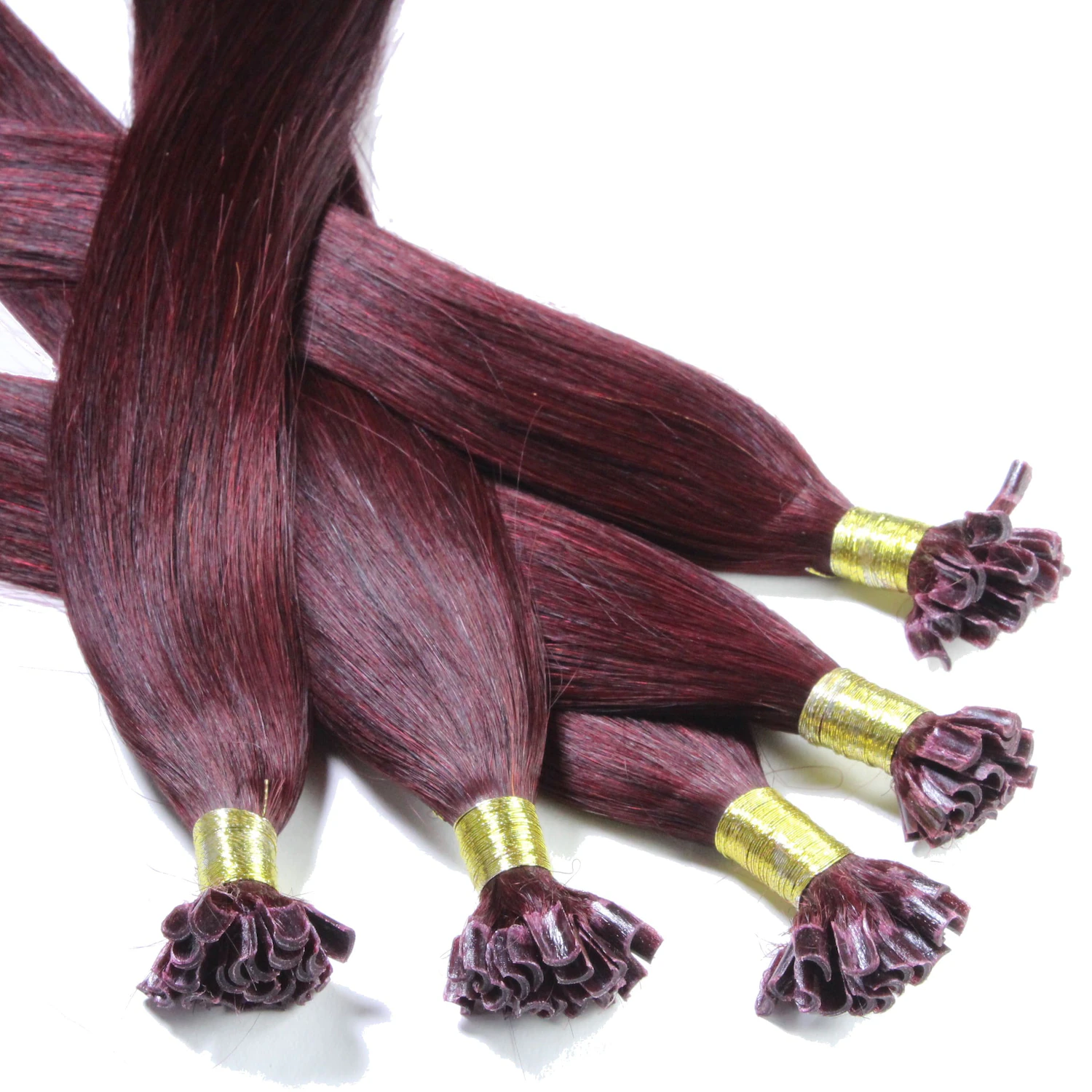 Bonding Extensions Echthaar #55/66 Hellbraun Intensiv Violett-Intensiv 1g
