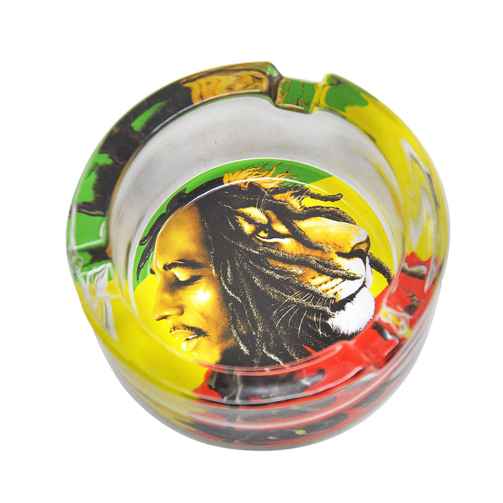 Marijuana Leaf Glass Ashtray (Random Pattern)