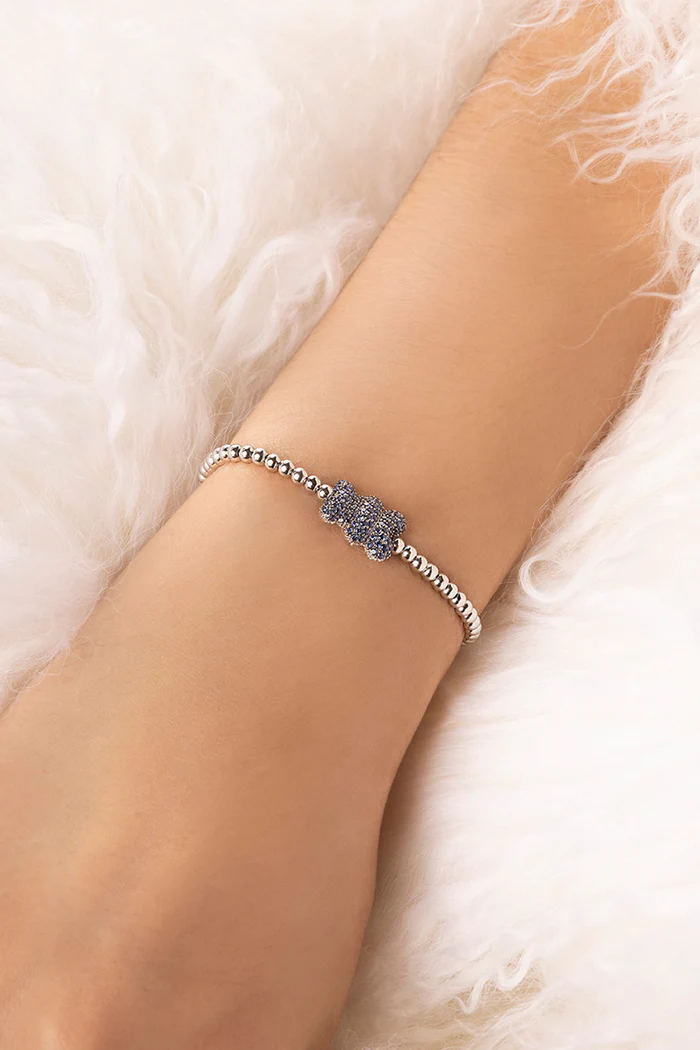 Bracciale Baba Yummy Bear con perle in argento