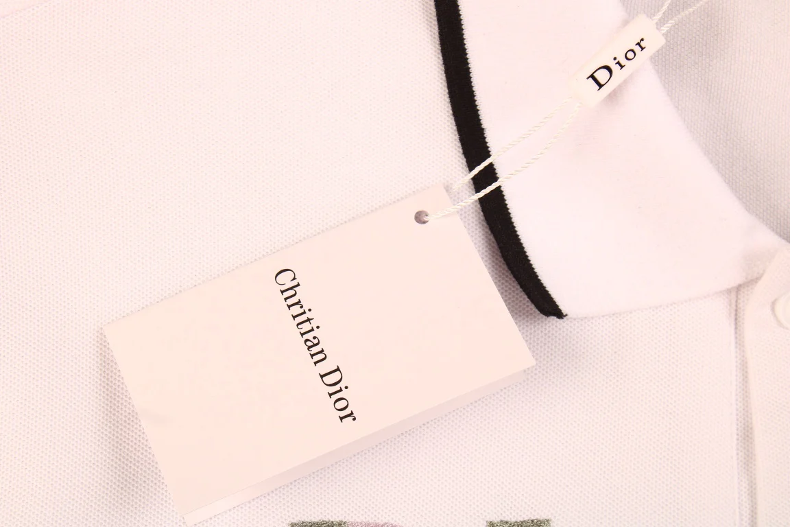 Dior Polo Shirt with Floral Logo Design