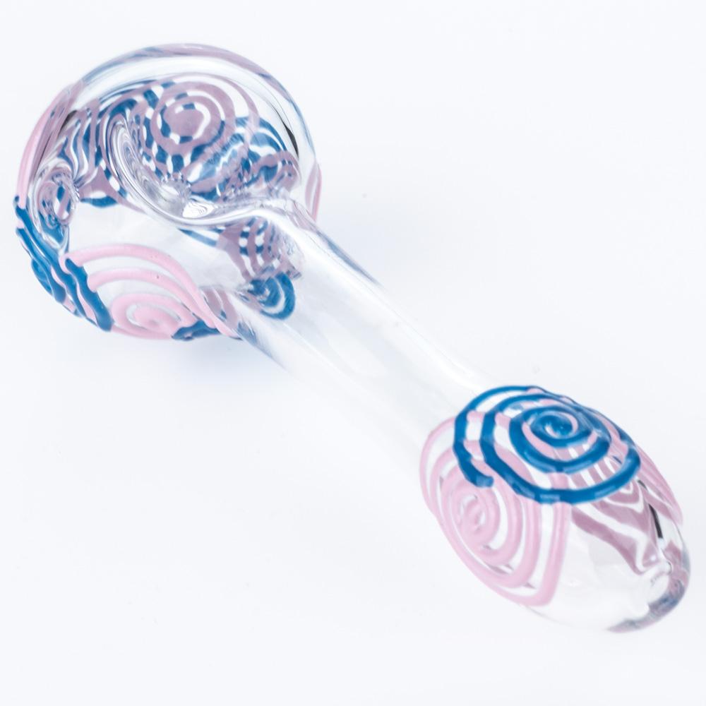 Spiral Pattern Glow-In-The-Dark Glass Pipe
