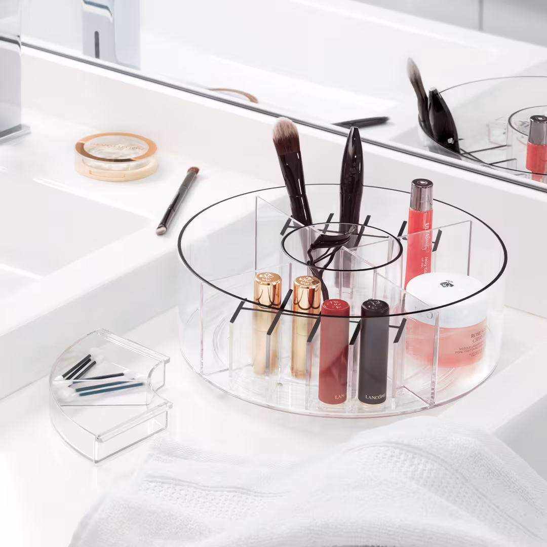 iDesign  Rotating Makeup Organizer with Dividers
