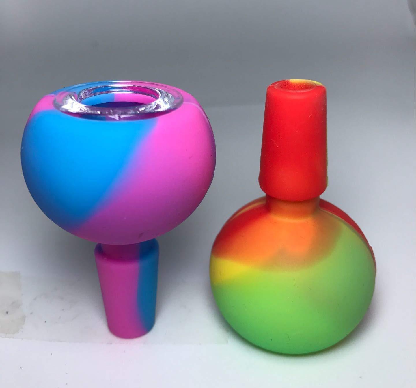 Two-Color Silicone Colorful Bubble Carb Cap (2pcs)