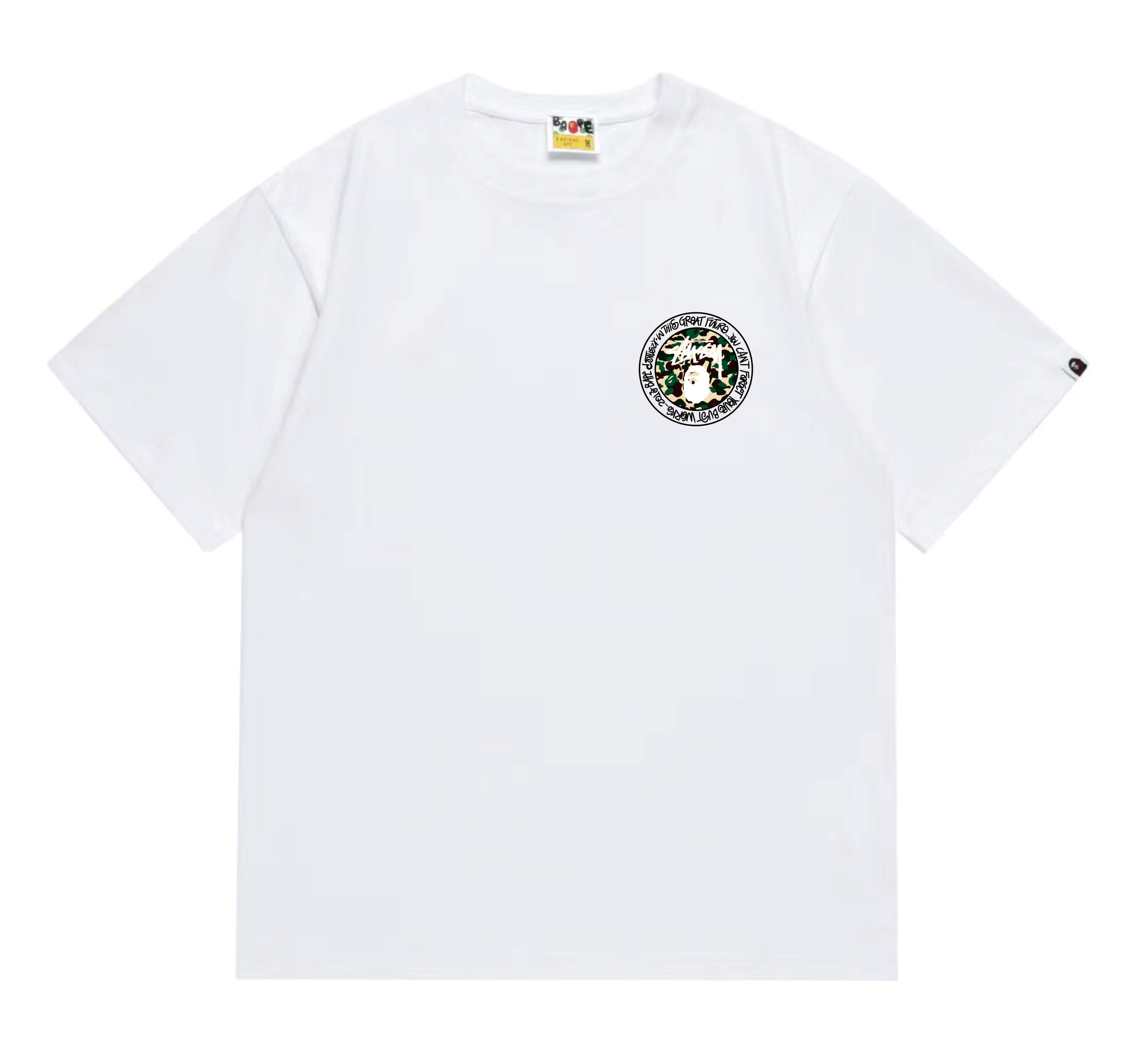 Summer new ape man lightning print short sleeve shirt