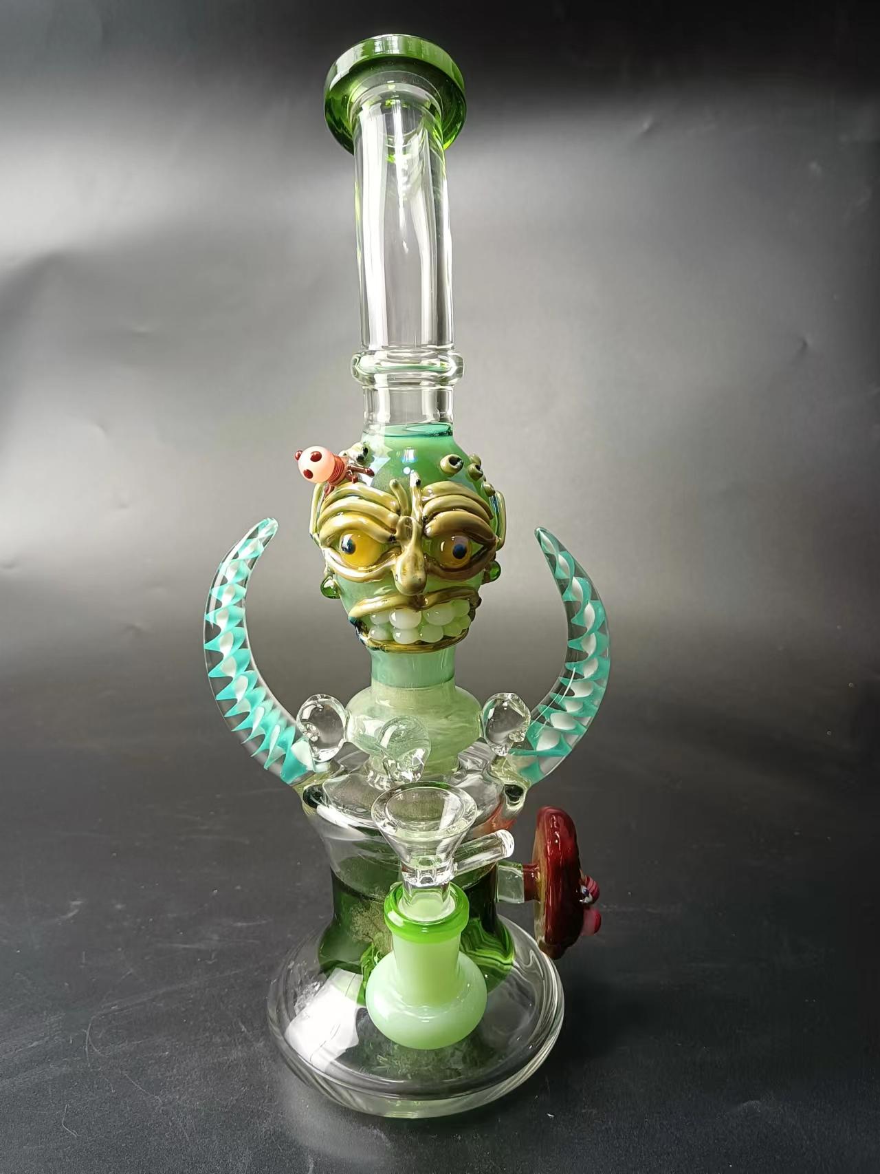 11 Monster Showerhead Perc Glass Bong