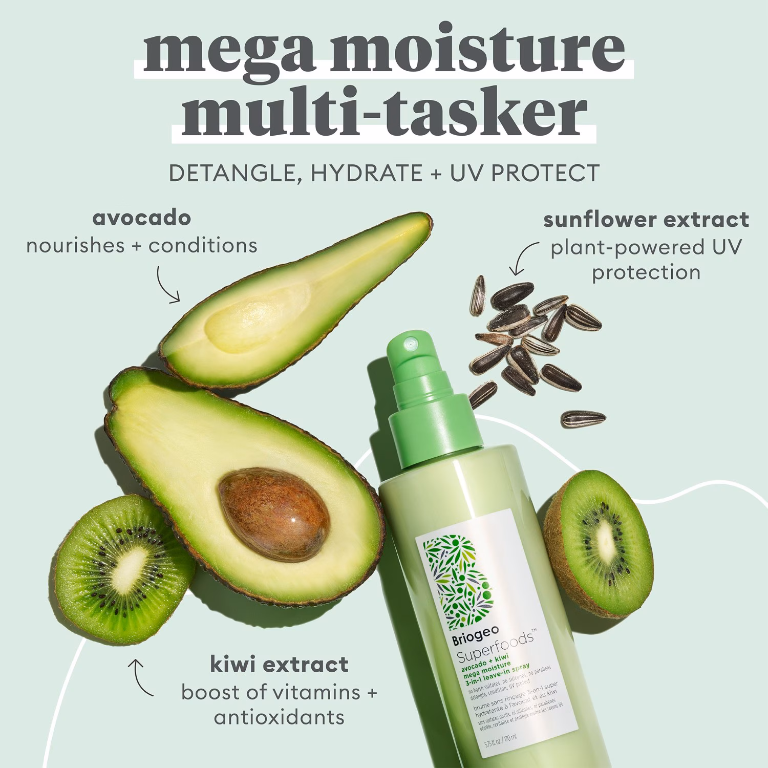 Avocado + Kiwi Mega Moisture 3-in-1 Leave-In Spray