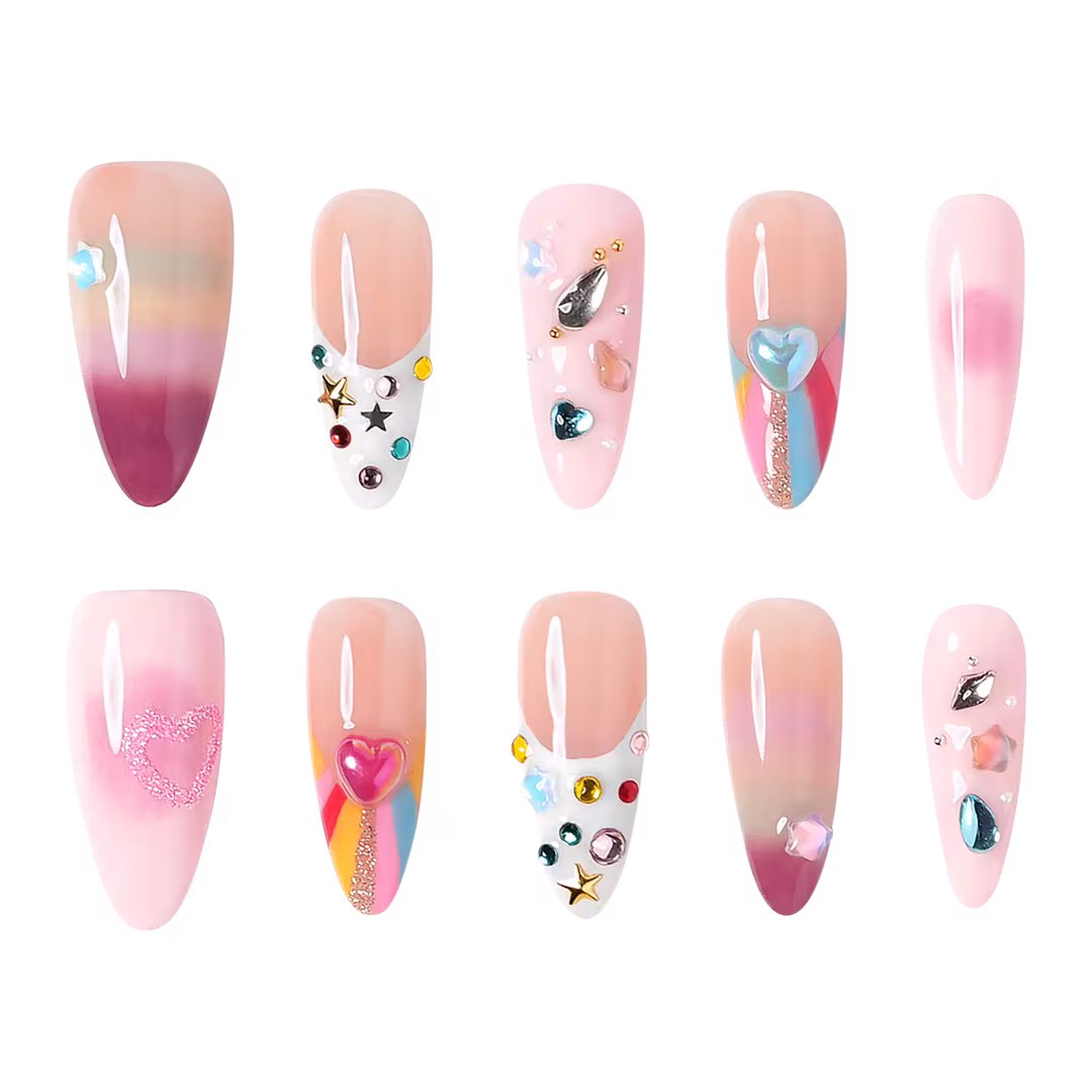 3H Nails  San Francisco - Medium Almond Press-On Nails