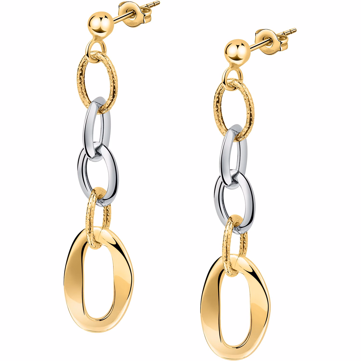 Ohrhänger 585er Gelbgold, 585er Weißgold