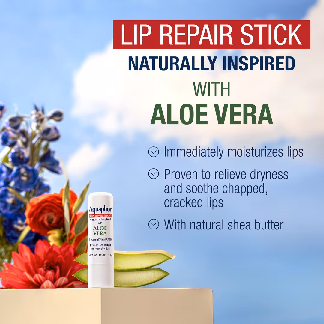 Aquaphor  Naturally Inspired Lip Repair Lip Balm Stick with Shea Butter