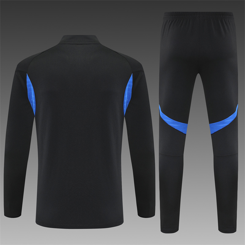 25/26 Manchester United black Half Zip Training Kit (Adult Kids Kit)