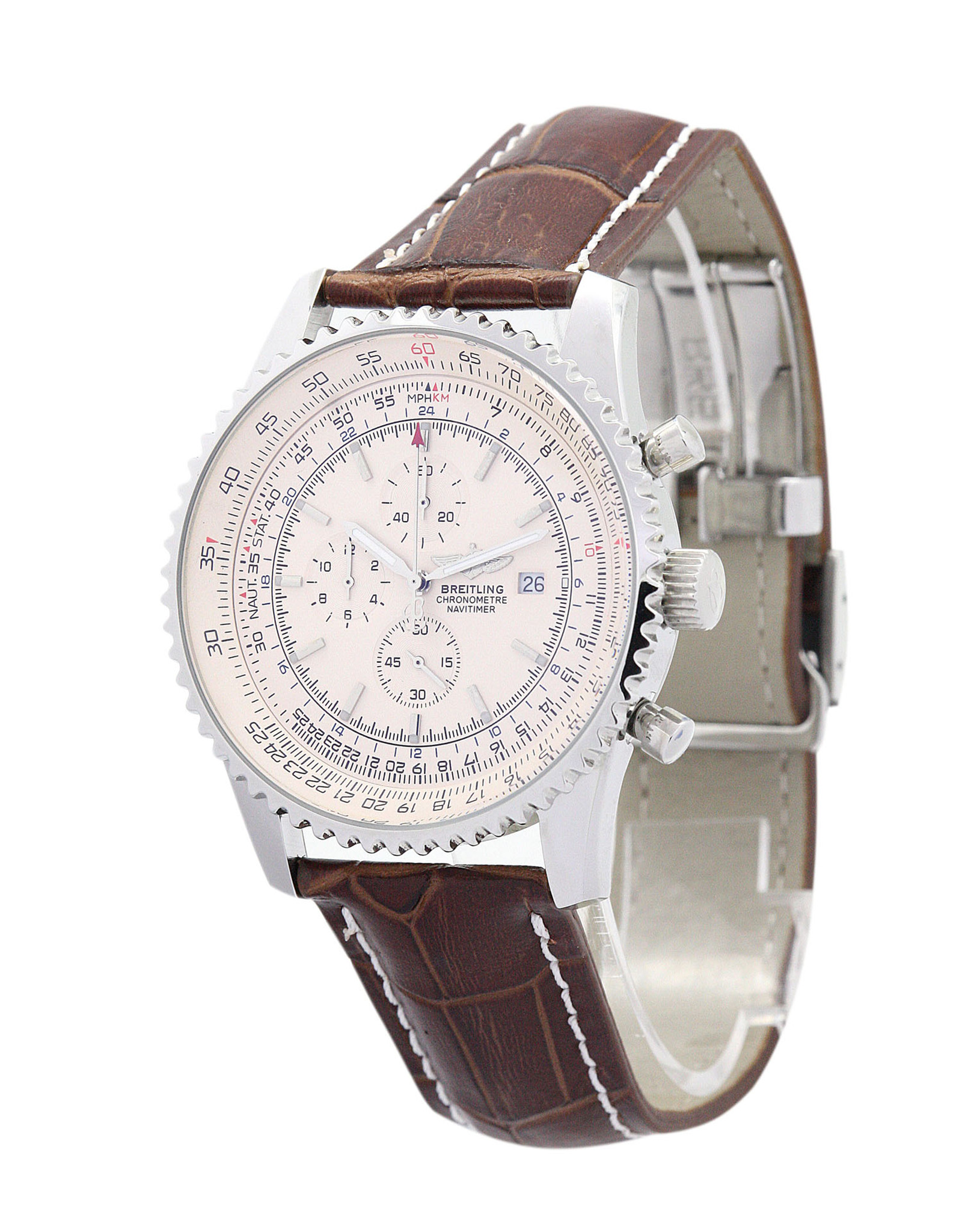 Replica Breitling Navitimer World Leather Strap Stick Markers A24322
