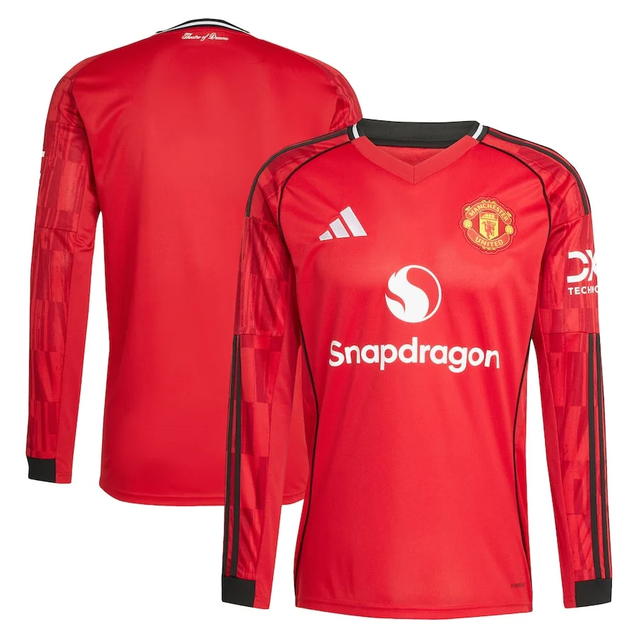 Manchester United Long Sleeve Home Jersey Men 2025 2026 Red
