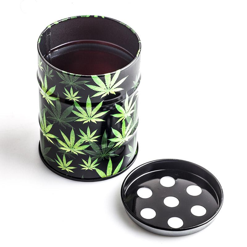 Oil Drum Shaped Tin Ashtray (Random Pattern)