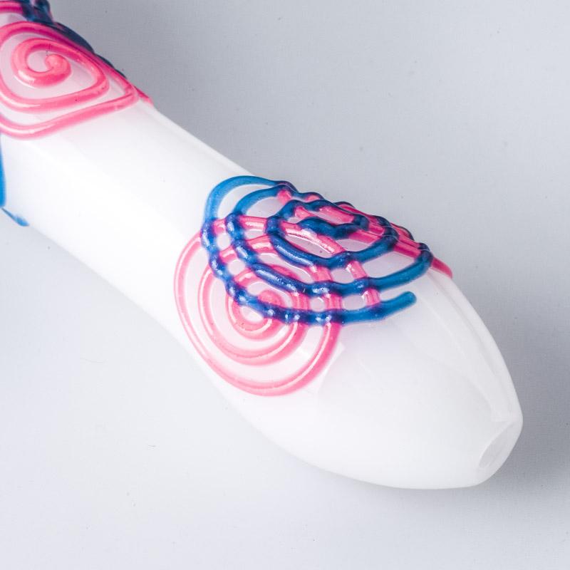 Spiral Pattern Glow-In-The-Dark Glass Pipe