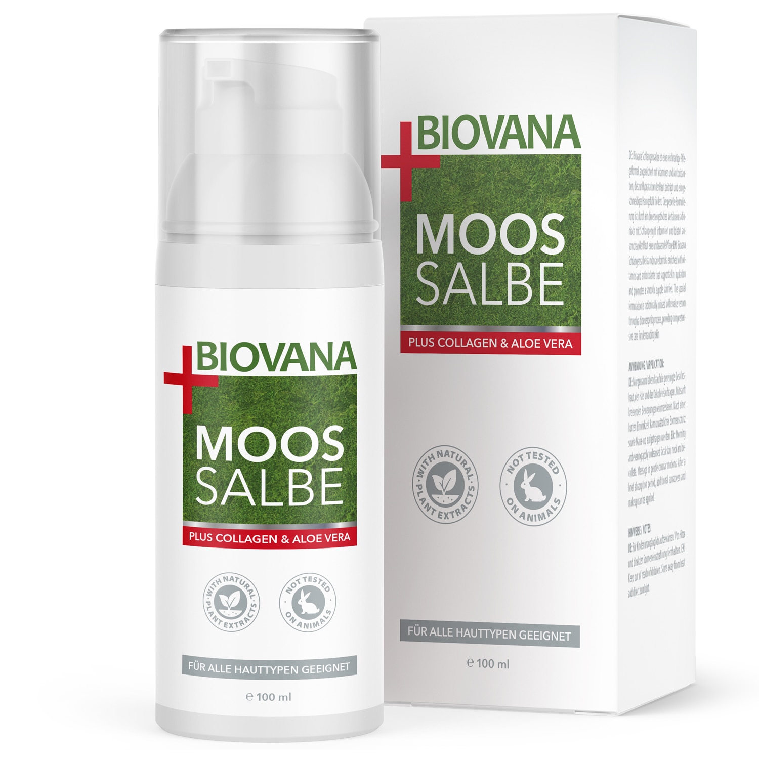 Biovana Moossalbe Plus mit Collagen, Coenzym Q10 & Aloe Vera