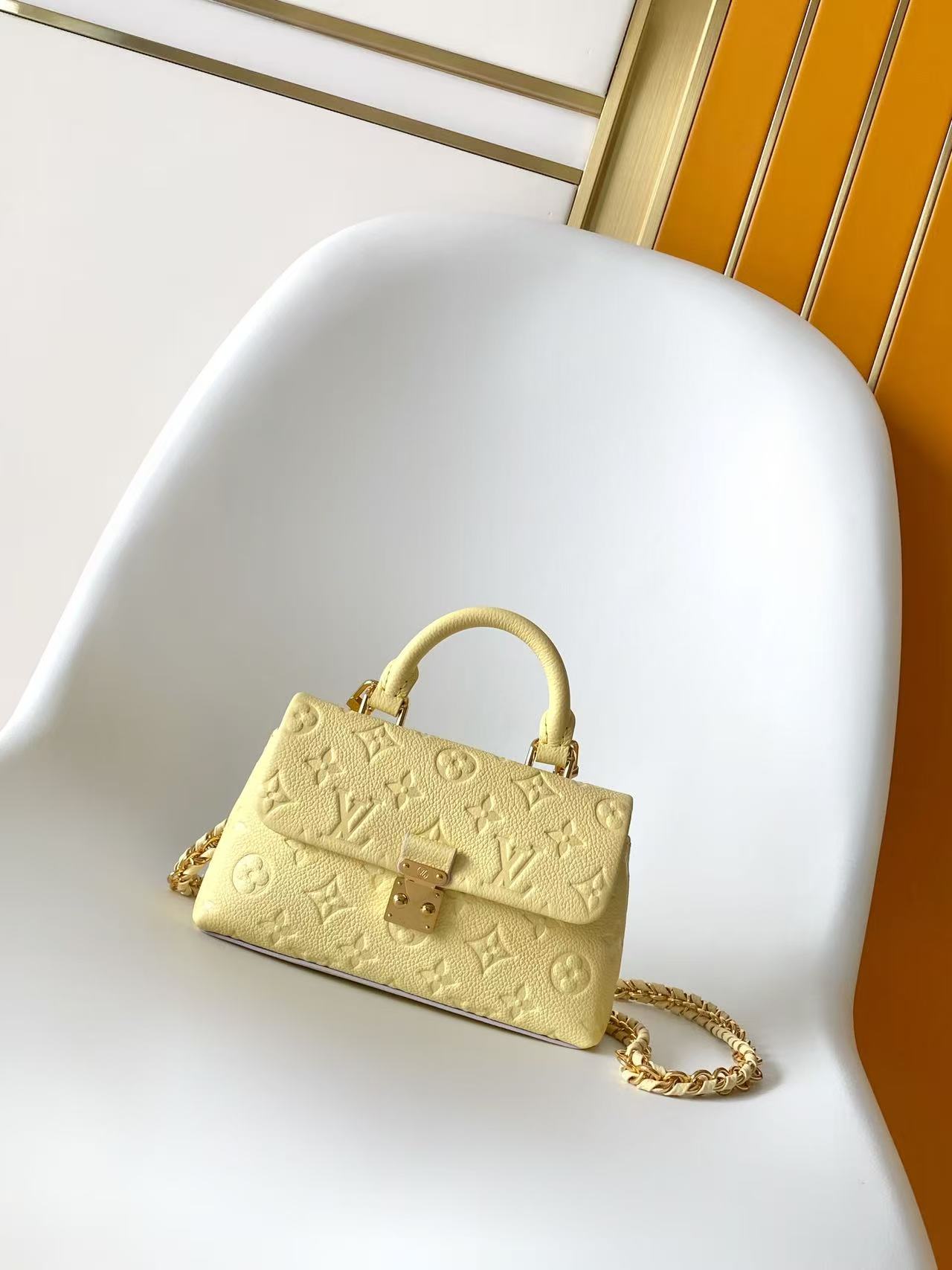 LV Nano Madeleine handbag in yellow