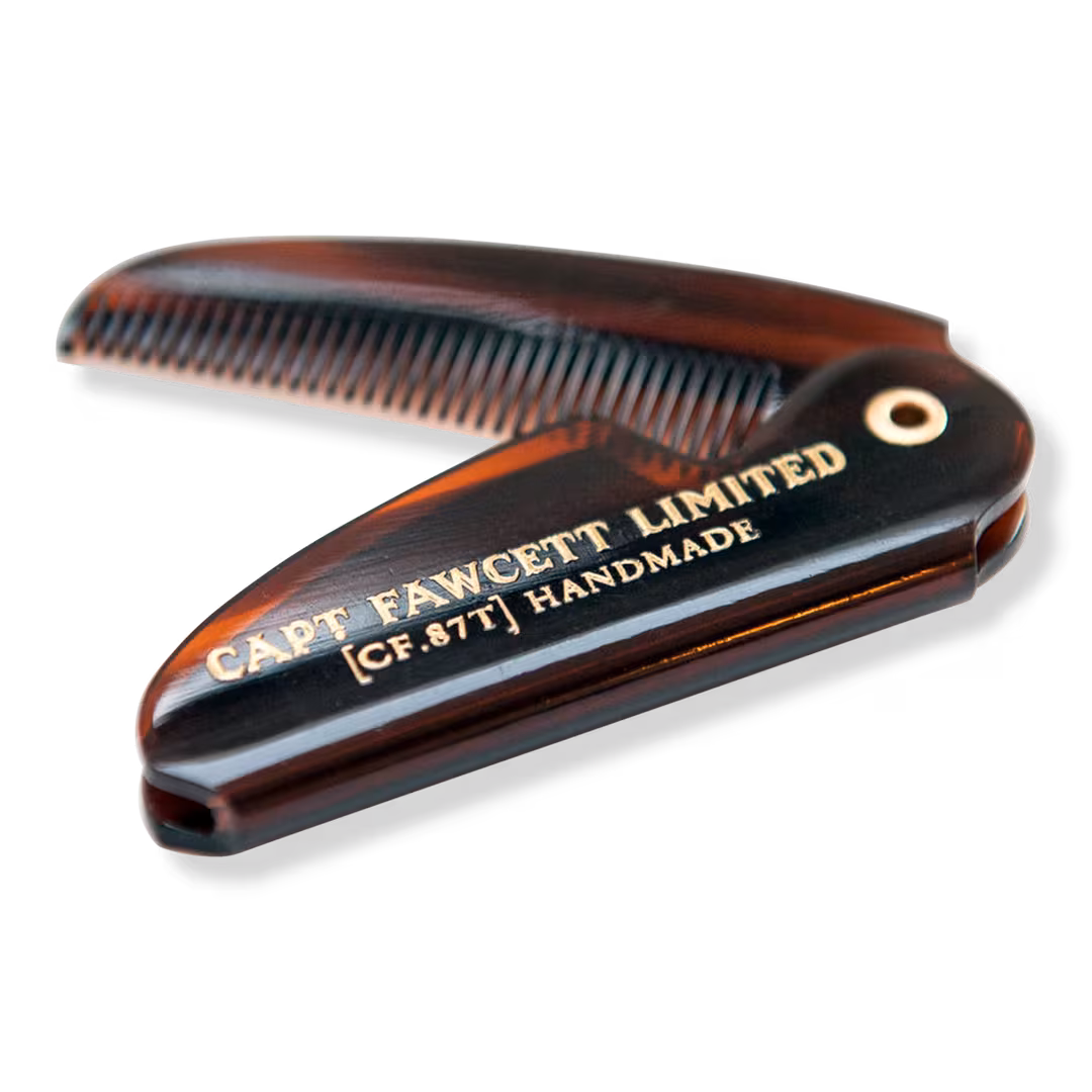 Captain Fawcett  Folding Pocket Moustache Comb