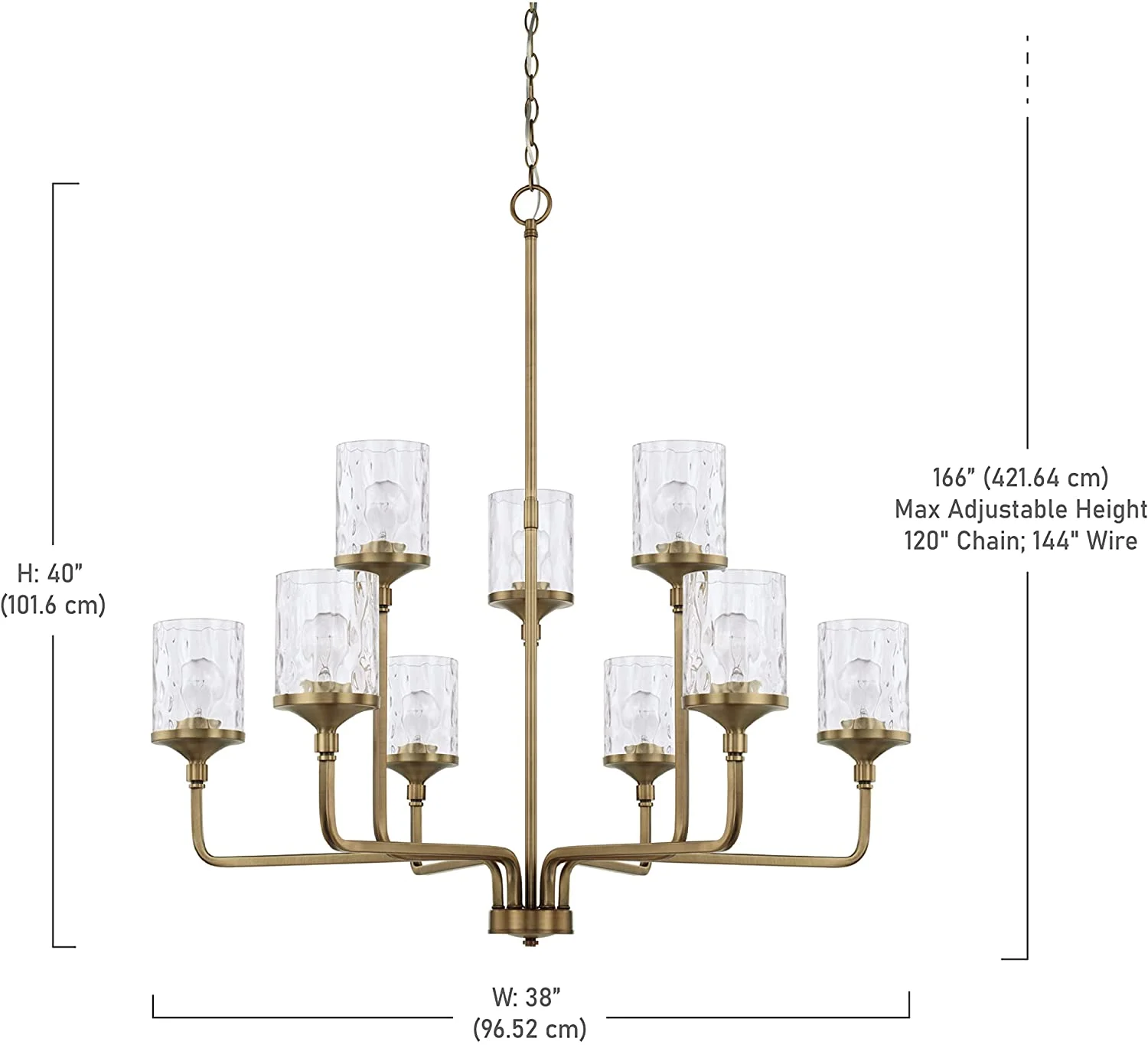 Capital Lighting 428891-451 Colton 9 Light 38