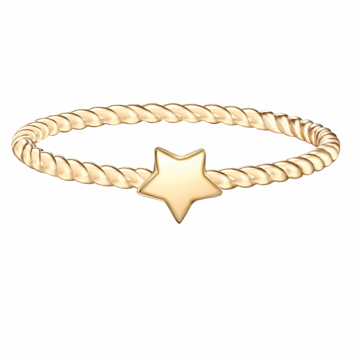 Ring Stern Sterling Silber in Gelbgold