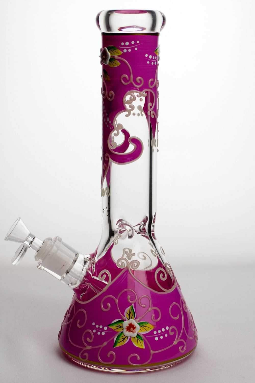 13 Luminous heavy glass flower artwork beaker bong