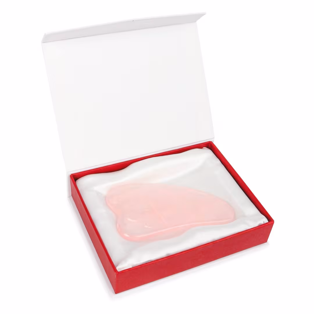 White Lotus Beauty  Genuine Crystal Gua Sha Chemical-Free Rose Quartz