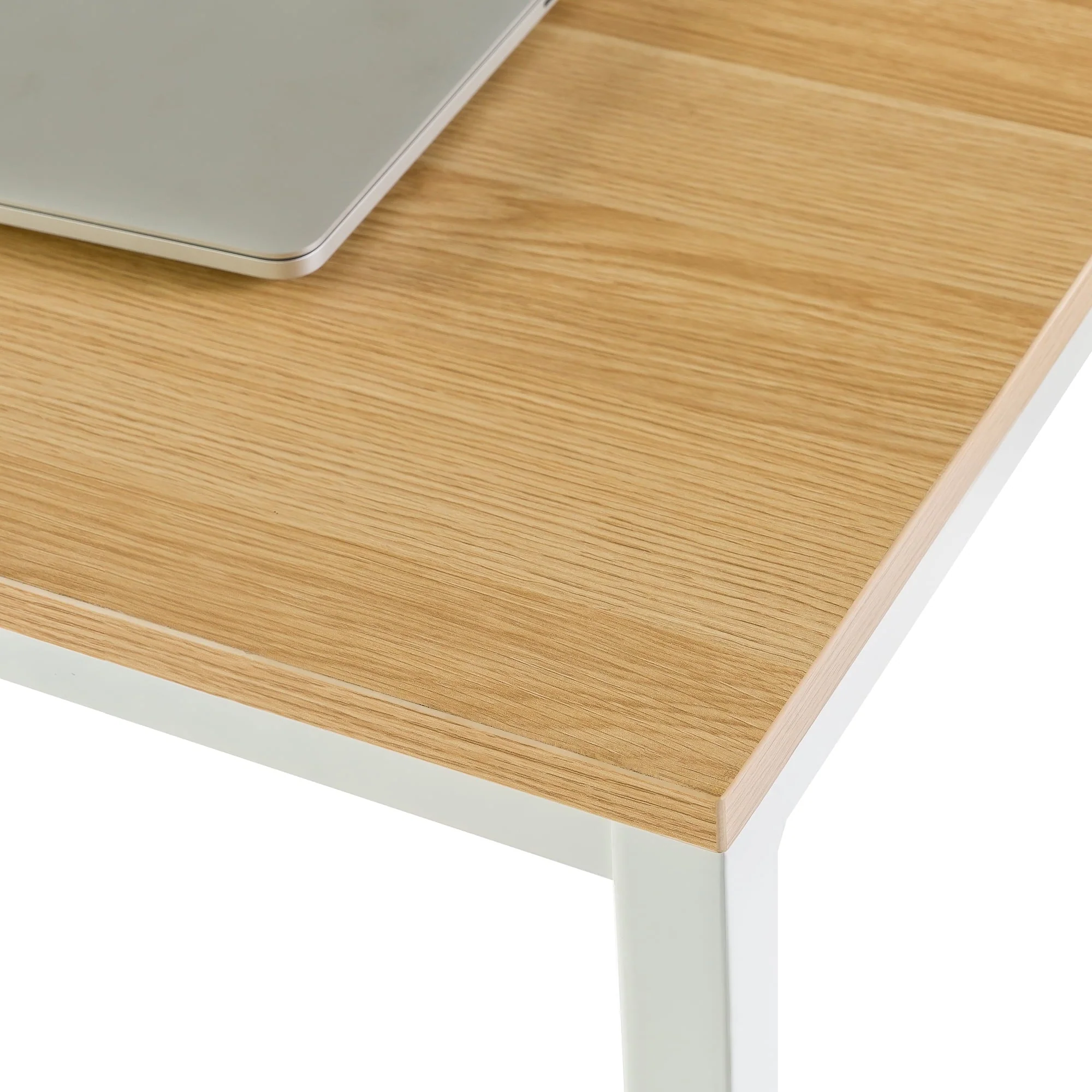 Bellamy Studios Jennifer 55" White Frame Desk, Natural