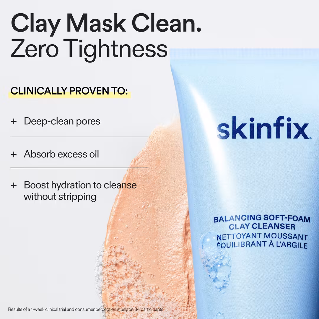 Skinfix  Balancing Soft-Foam Clay Cleanser